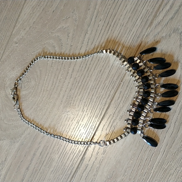 Statement black beads necklace - Picture 1 of 4